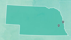 Static map of all KVC Nebraska locations with location markers